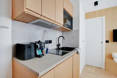 Cuisine ou kitchenette dans l'établissement Charming Studio 2P - Place de la République
