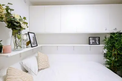 Un ou plusieurs lits dans un hébergement de l'établissement Studio - Tour Eiffel - Trocadéro