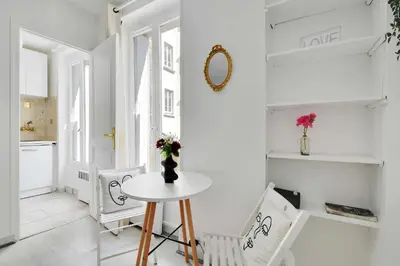 Coin salon dans l'établissement Charming Studio 2P - Paris 11th Bastille