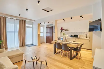 Cuisine ou kitchenette dans l'établissement Wonderful Apartment Center of Paris-Montorgueil