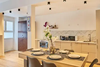 Cuisine ou kitchenette dans l'établissement Wonderful Apartment Center of Paris-Montorgueil