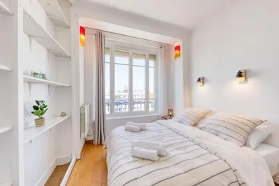 Un ou plusieurs lits dans un hébergement de l'établissement T2 lumineux avec balcon - Calme, vue dégagée