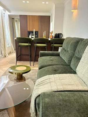 Coin salon dans l'établissement Elegant 1BR Monthly Rental near Place Vendôme