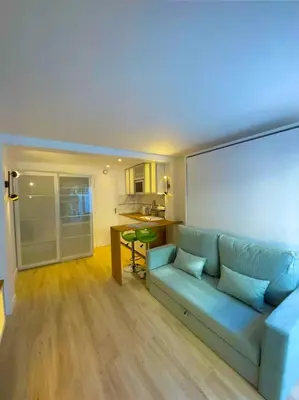 Cuisine ou kitchenette dans l'établissement Studio spacieux avec terrasse privée, clim et parking payants