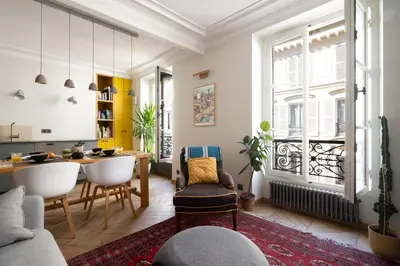 Coin salon dans l'établissement Appartement Laugier - Welkeys
