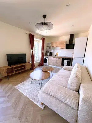 Cuisine ou kitchenette dans l'établissement T2 lumineux et cosy - Levallois, Paris