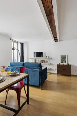 Coin salon dans l'établissement BnBNova - 1BR - Saint Germain & Odéon