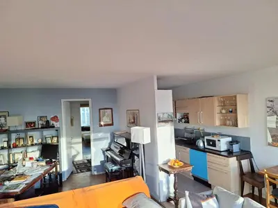 Cuisine ou kitchenette dans l'établissement Montparnasse, central, comfortable, view, AC