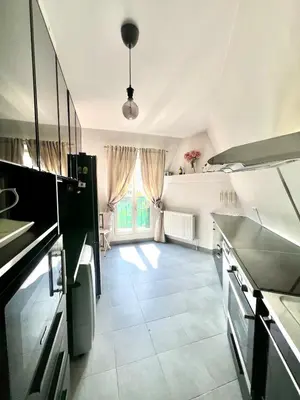 Cuisine ou kitchenette dans l'établissement Charming Parisian apartment