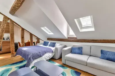 Coin salon dans l'établissement Urban Flat 117 - Parisian Apartment in the Center