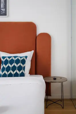 Un ou plusieurs lits dans un hébergement de l'établissement Apartment with AC - 2BDR-6PAX - Champs Élysées
