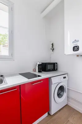 Cuisine ou kitchenette dans l'établissement Appartement 40m2 Parc des Expositions - 6P