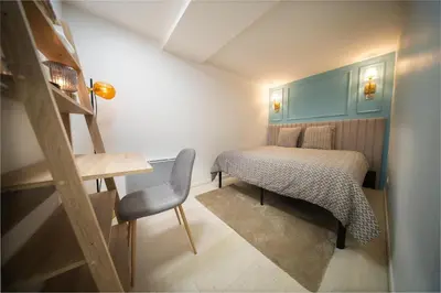 Un ou plusieurs lits dans un hébergement de l'établissement Charming Aparment in Paris 5th - 4 Beds for 6 Guests