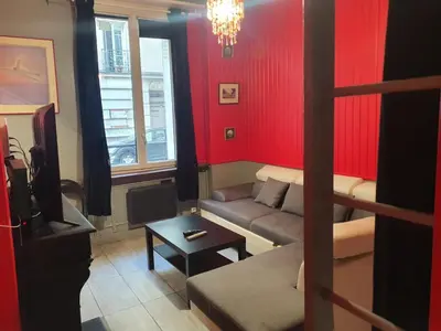 Coin salon dans l'établissement Clichy Loft
