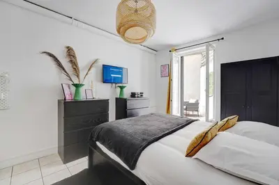 Un ou plusieurs lits dans un hébergement de l'établissement Charming studio - 2P - Batignolles