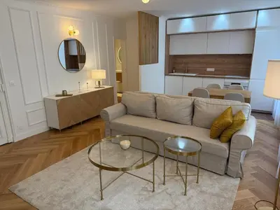 Coin salon dans l'établissement Élégant appartement Paris 17