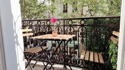 Balcon ou terrasse dans l'établissement Le cœur du Paris, Centre Pompidou, Marais