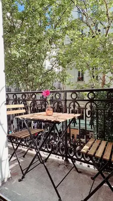 Balcon ou terrasse dans l'établissement Le cœur du Paris, Centre Pompidou, Marais