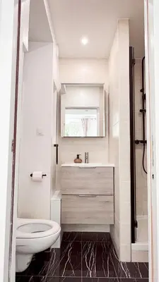 Salle de bains dans l'établissement Le cœur du Paris, Centre Pompidou, Marais