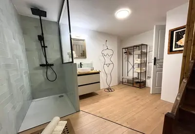 Salle de bains dans l'établissement Loft Montmartre