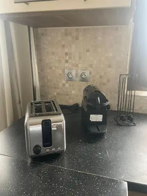 Cuisine ou kitchenette dans l'établissement Appartement stunning view Paris