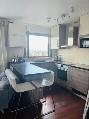 Cuisine ou kitchenette dans l'établissement Appartement stunning view Paris