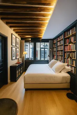 Un ou plusieurs lits dans un hébergement de l'établissement CIA Marais - Old Bookshop Style