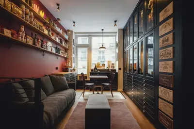 Coin salon dans l'établissement Vintage Shop Style Flat, Austerlitz