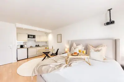 Cuisine ou kitchenette dans l'établissement Cocooning 7mn Metro Proche Paris