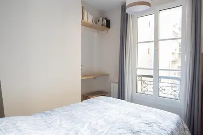 Un ou plusieurs lits dans un hébergement de l'établissement Refurbished T2 near Place du Trocadéro