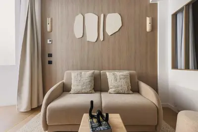 Coin salon dans l'établissement Elegant apartment - 1BR- 4P- Trocadéro
