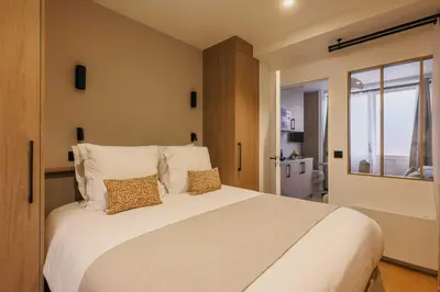 Un ou plusieurs lits dans un hébergement de l'établissement Elegant apartment - 1BR- 4P- Trocadéro