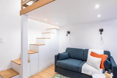 Coin salon dans l'établissement GuestReady - Charming stay in the lively 13th