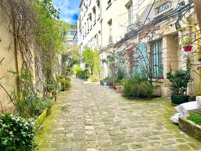 Jardin de l'établissement Loft d'exception avec verrières proche Marais