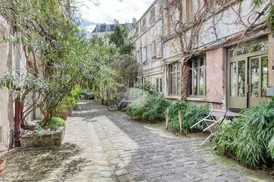 Jardin de l'établissement Loft d'exception avec verrières proche Marais