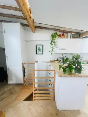 Cuisine ou kitchenette dans l'établissement Quiet, Light-filled renovated central