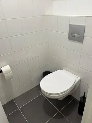 Salle de bains dans l'établissement Chez les bibs