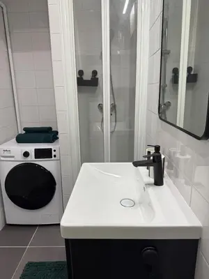 Salle de bains dans l'établissement Chez les bibs