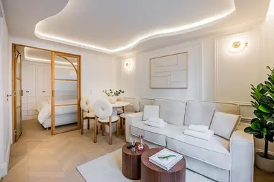 Coin salon dans l'établissement 8#New suite 4 people - Saint-Germain Notre-Dame