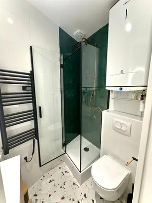 Salle de bains dans l'établissement Cozy Parisian Apartment newly renovated
