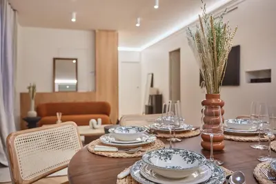Coin salon dans l'établissement Superb AC apartment Center of Paris Le Marais