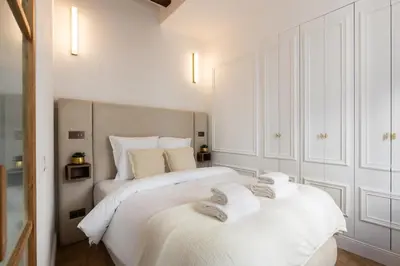 Un ou plusieurs lits dans un hébergement de l'établissement 2#New suite 4 people - Saint-Germain Notre-Dame