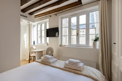 Un ou plusieurs lits dans un hébergement de l'établissement 3#New suite 2 people - Saint-Germain Notre-Dame