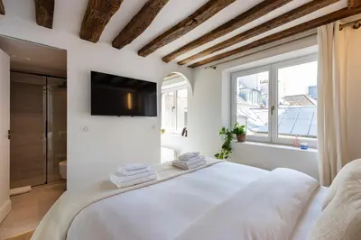 Un ou plusieurs lits dans un hébergement de l'établissement 5#New suite 6 people - Saint-Germain Notre-Dame