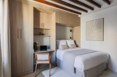 Un ou plusieurs lits dans un hébergement de l'établissement Elegant AC Studio 2P - Paris 16th Trocadero