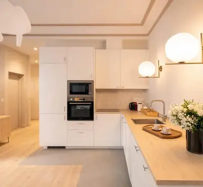 Cuisine ou kitchenette dans l'établissement Champs Elysees - Deluxe apartment with lift for 4