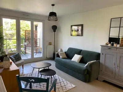 Coin salon dans l'établissement Appartement 3 pièces - Proche Paris