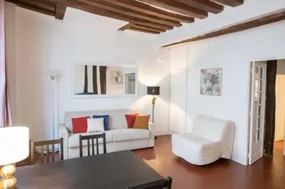 Coin salon dans l'établissement Fantastic apartment in Paris