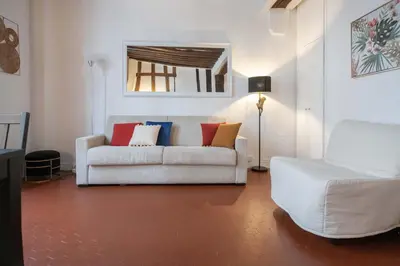 Coin salon dans l'établissement Fantastic apartment in Paris