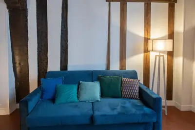 Coin salon dans l'établissement Fantastic apartment in Paris